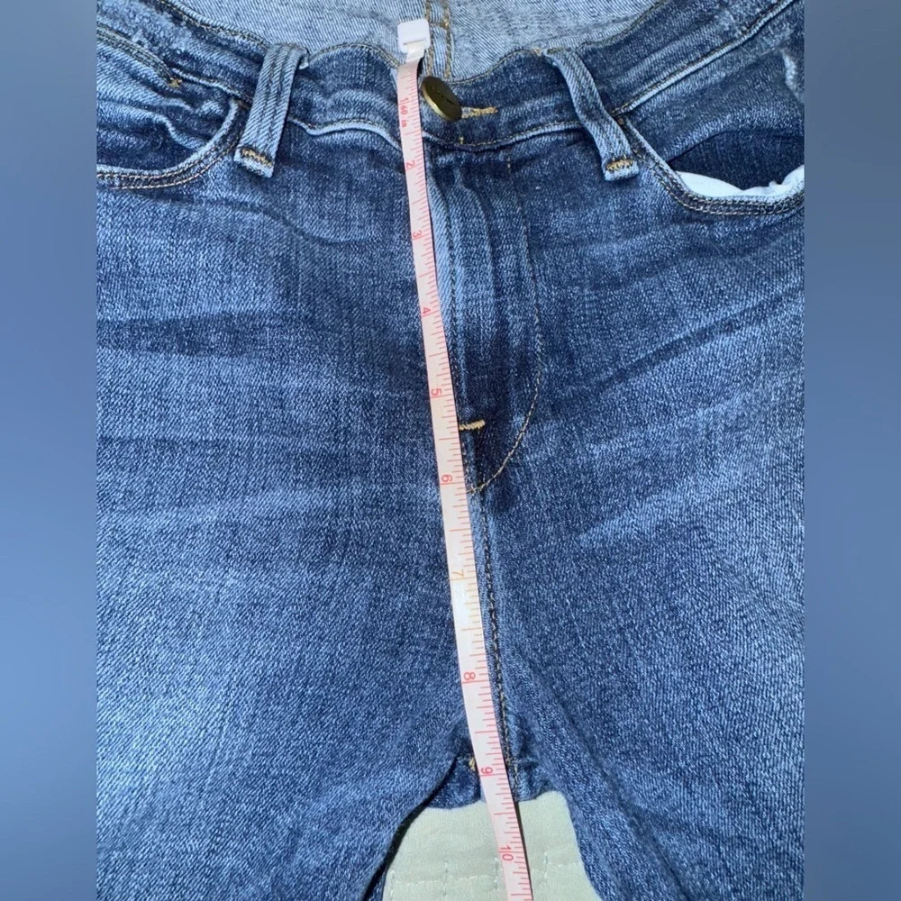 Frame Denim Le High Straight Stagger Raw Hem Jeans in Orlena. Size 26 VGUC - Picture 7 of 15